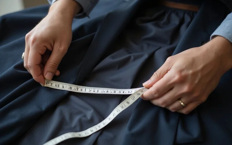Measuring suit jacket seam allowances for alteration potential