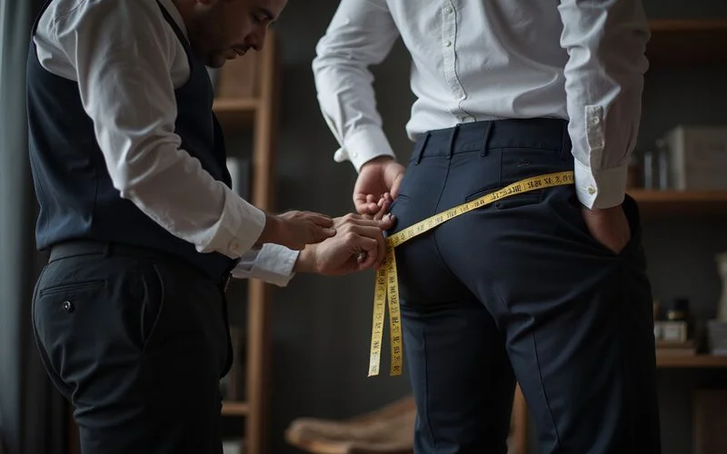 Measuring trouser waist for weight loss alterations