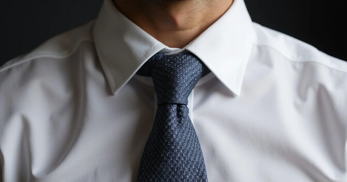Well-fitted dress shirt showing proper collar fit